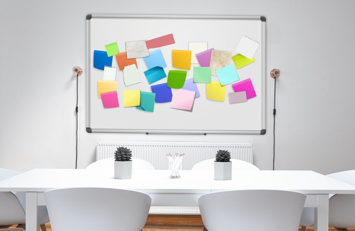 sticky notes whiteboard workshop