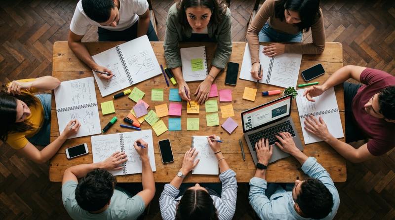 sticky notes whiteboard workshop